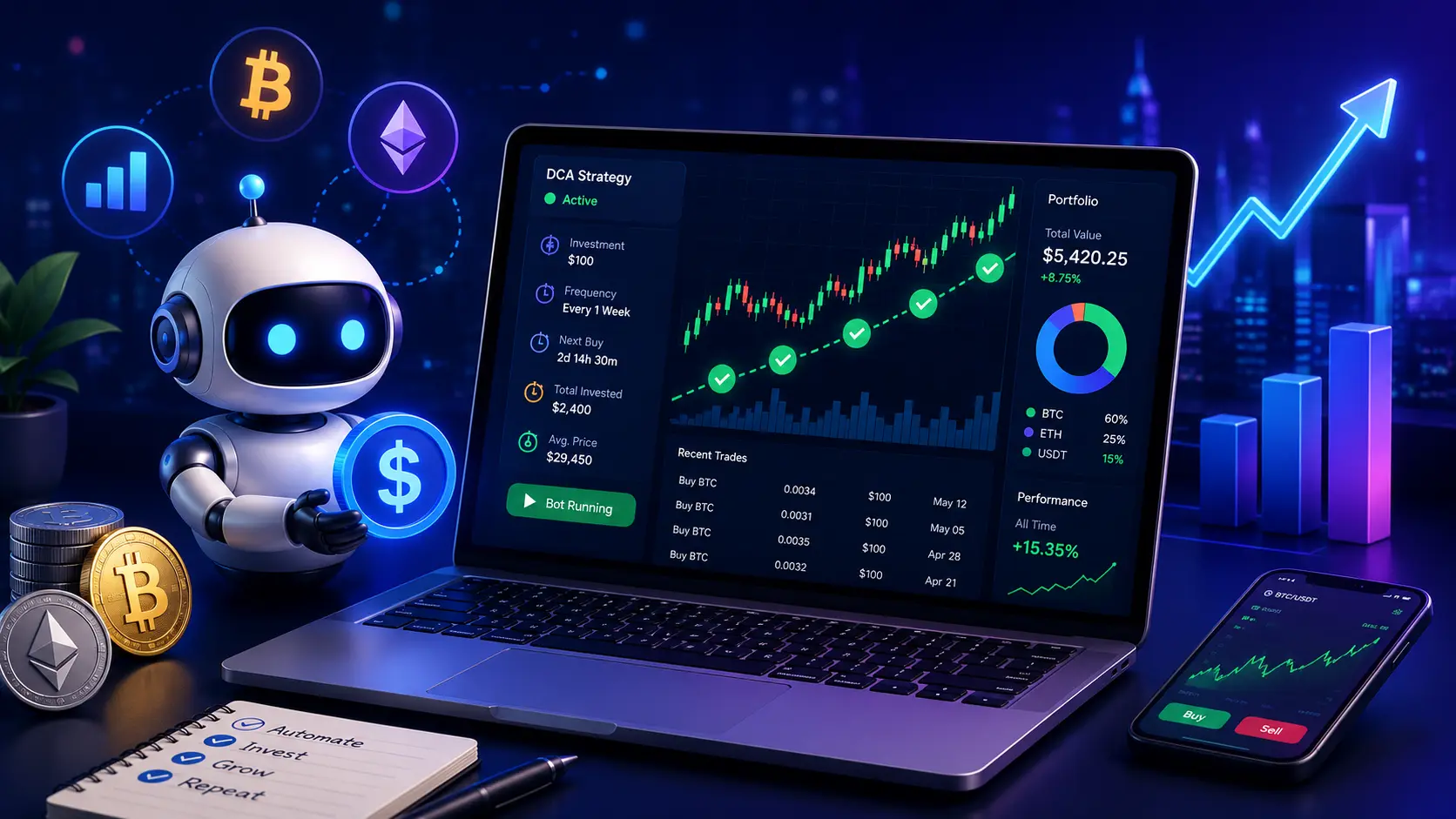 DCA Trading Bot Development: Features, Benefits & Process