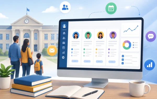 How does CRM improve school admissions?