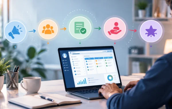 What are the 5 steps in the CRM process?